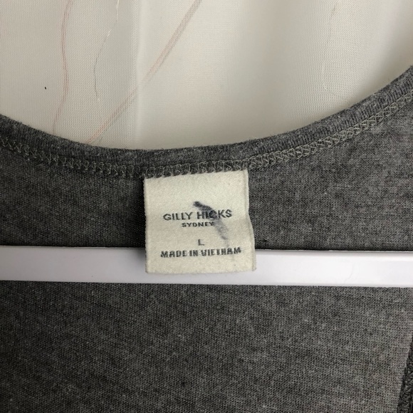 Gilly Hicks Women's Large Gray and Pink Sailing Team Racerback Tank Top - Picture 4 of 7